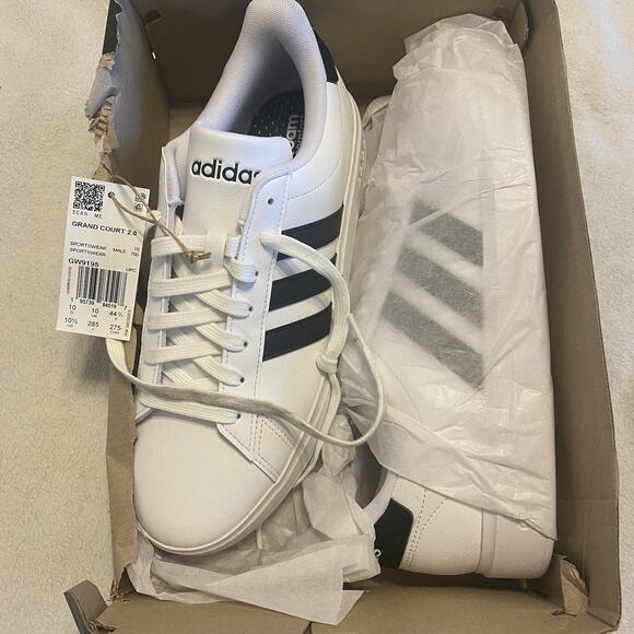 adidas Other - New!! Men’s Adidas GRAND COURT 2.0 Sneaker-Size 10.5 Men-White/Black